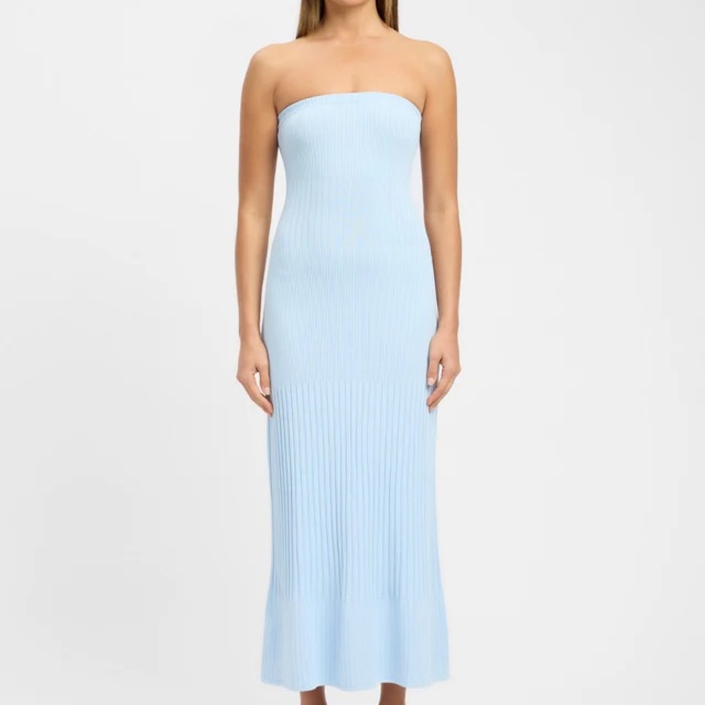 KOOKAI Serah Strapless Light Blue Dress